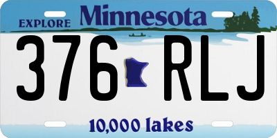 MN license plate 376RLJ