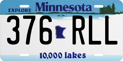 MN license plate 376RLL