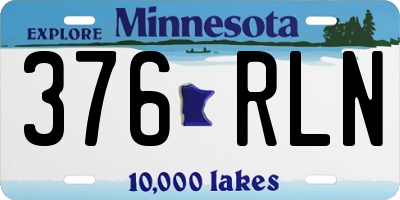 MN license plate 376RLN