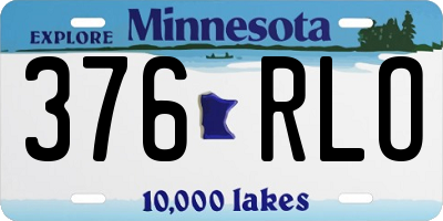 MN license plate 376RLO