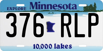 MN license plate 376RLP