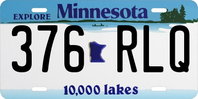 MN license plate 376RLQ