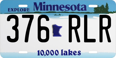MN license plate 376RLR