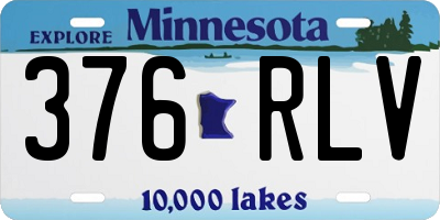 MN license plate 376RLV