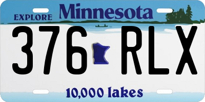 MN license plate 376RLX