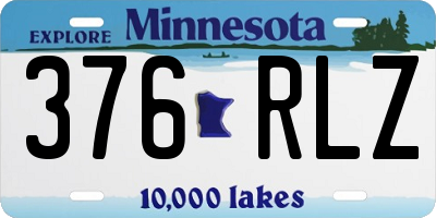 MN license plate 376RLZ
