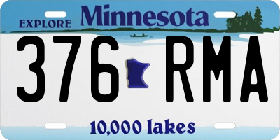 MN license plate 376RMA