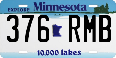 MN license plate 376RMB