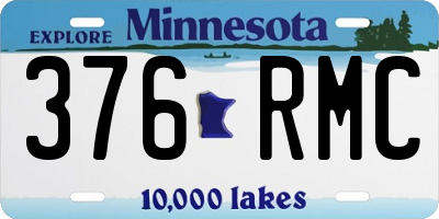 MN license plate 376RMC