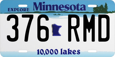 MN license plate 376RMD