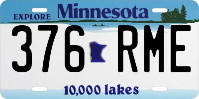 MN license plate 376RME