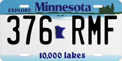 MN license plate 376RMF