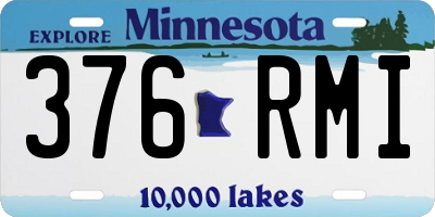 MN license plate 376RMI