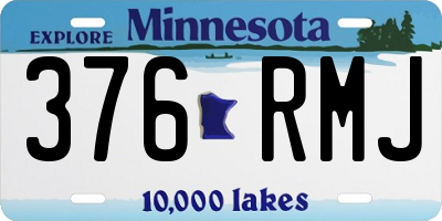 MN license plate 376RMJ