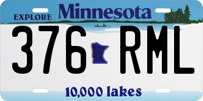 MN license plate 376RML