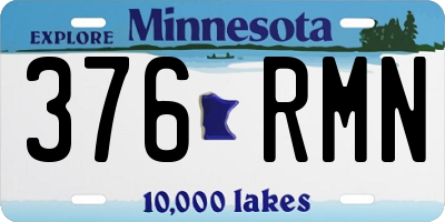 MN license plate 376RMN