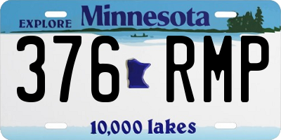 MN license plate 376RMP