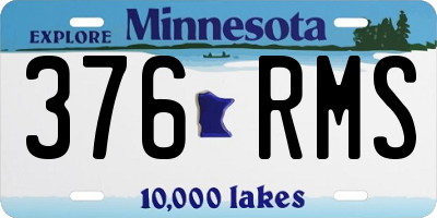 MN license plate 376RMS