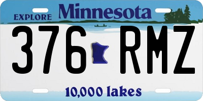 MN license plate 376RMZ