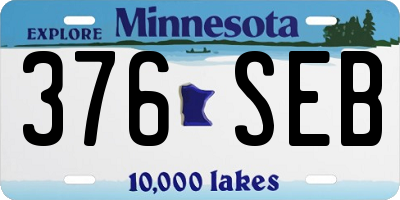 MN license plate 376SEB