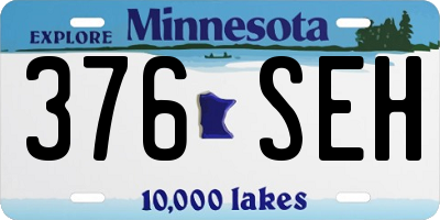 MN license plate 376SEH