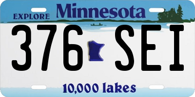MN license plate 376SEI