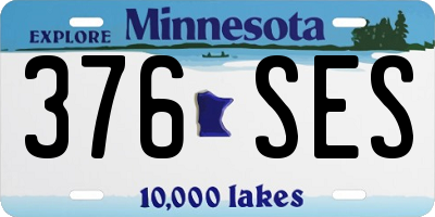 MN license plate 376SES