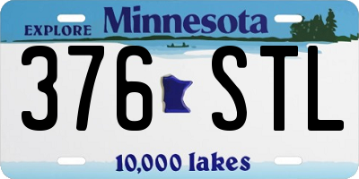 MN license plate 376STL