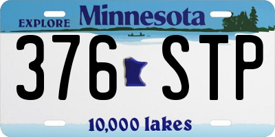 MN license plate 376STP