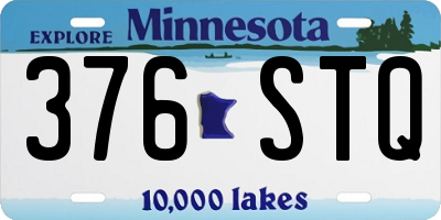 MN license plate 376STQ