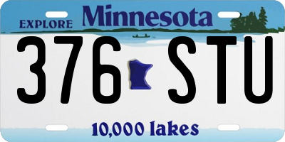 MN license plate 376STU