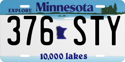 MN license plate 376STY