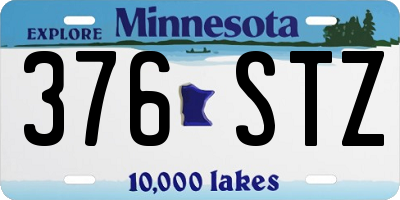 MN license plate 376STZ