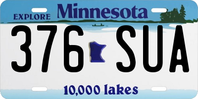 MN license plate 376SUA