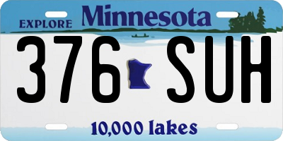 MN license plate 376SUH