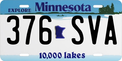 MN license plate 376SVA