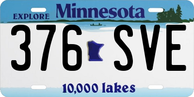 MN license plate 376SVE