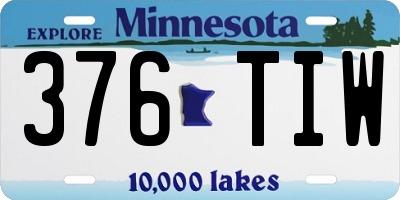 MN license plate 376TIW