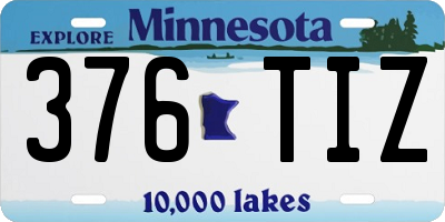 MN license plate 376TIZ