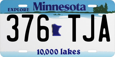 MN license plate 376TJA