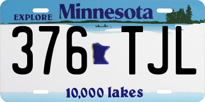 MN license plate 376TJL