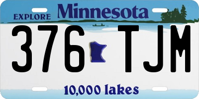 MN license plate 376TJM