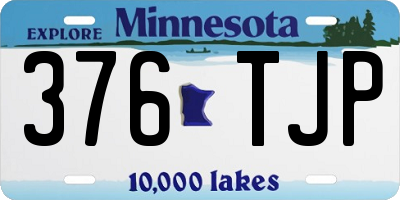 MN license plate 376TJP