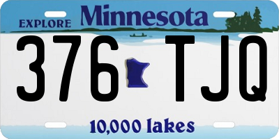 MN license plate 376TJQ