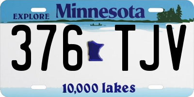MN license plate 376TJV