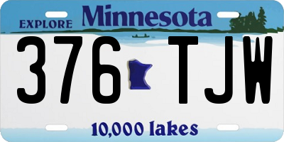 MN license plate 376TJW