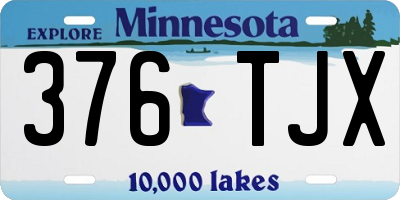 MN license plate 376TJX