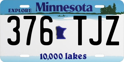 MN license plate 376TJZ
