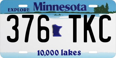 MN license plate 376TKC