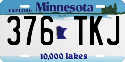 MN license plate 376TKJ